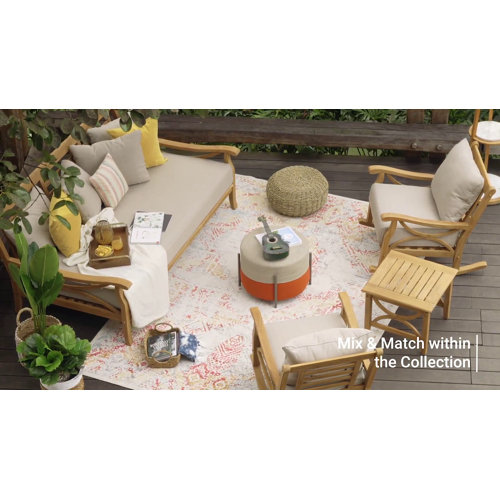 Birch Lane™ Brunswick 79'' Wide Outdoor Teak Patio Daybed with Cushions